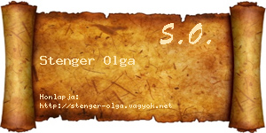 Stenger Olga névjegykártya